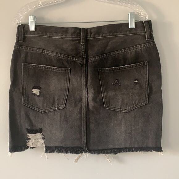 Free People Distressed Raw Hem Skirt - Picture 8 of 8